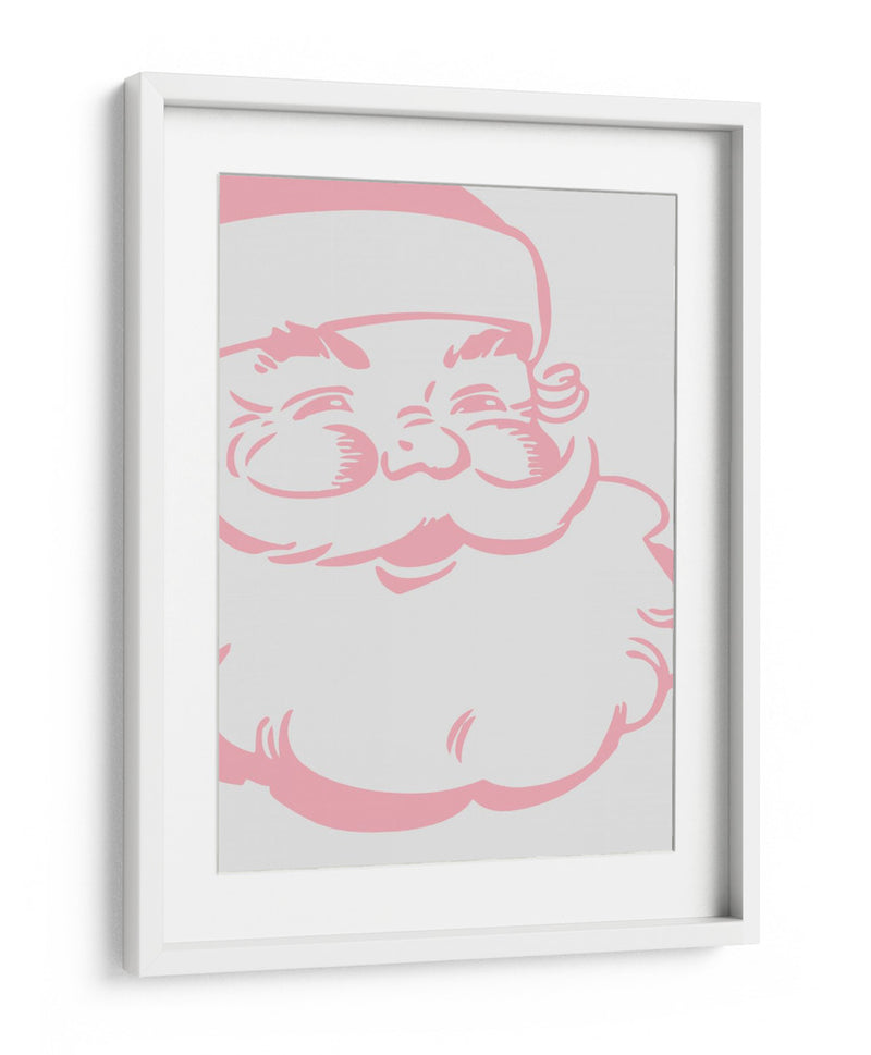 Santa Retro - Rosa - Jolly and Dash | Cuadro decorativo de Canvas Lab