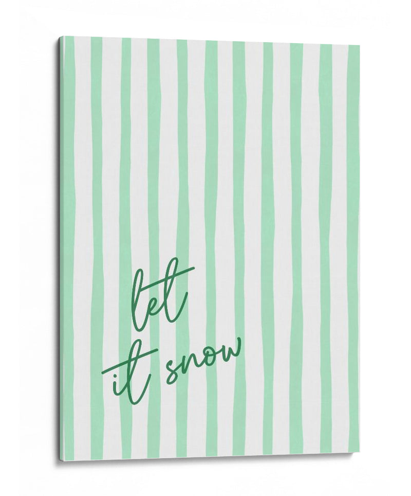 Que Caiga Nieve Rayas de Acuarela - Green - Jolly and Dash | Cuadro decorativo de Canvas Lab