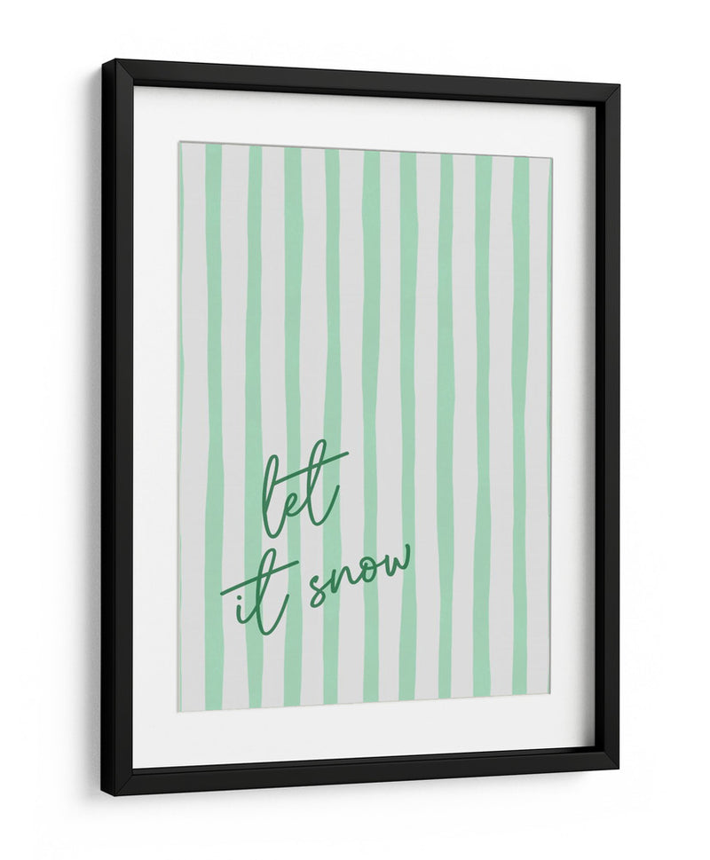 Que Caiga Nieve Rayas de Acuarela - Green - Jolly and Dash | Cuadro decorativo de Canvas Lab
