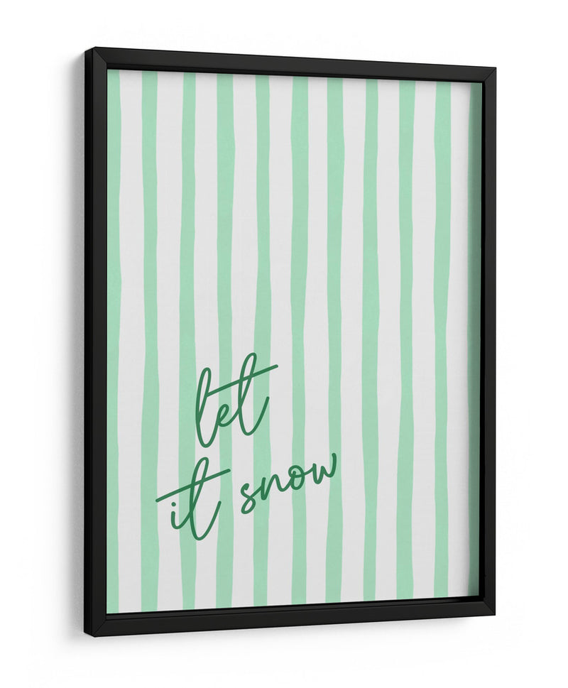 Que Caiga Nieve Rayas de Acuarela - Green - Jolly and Dash | Cuadro decorativo de Canvas Lab