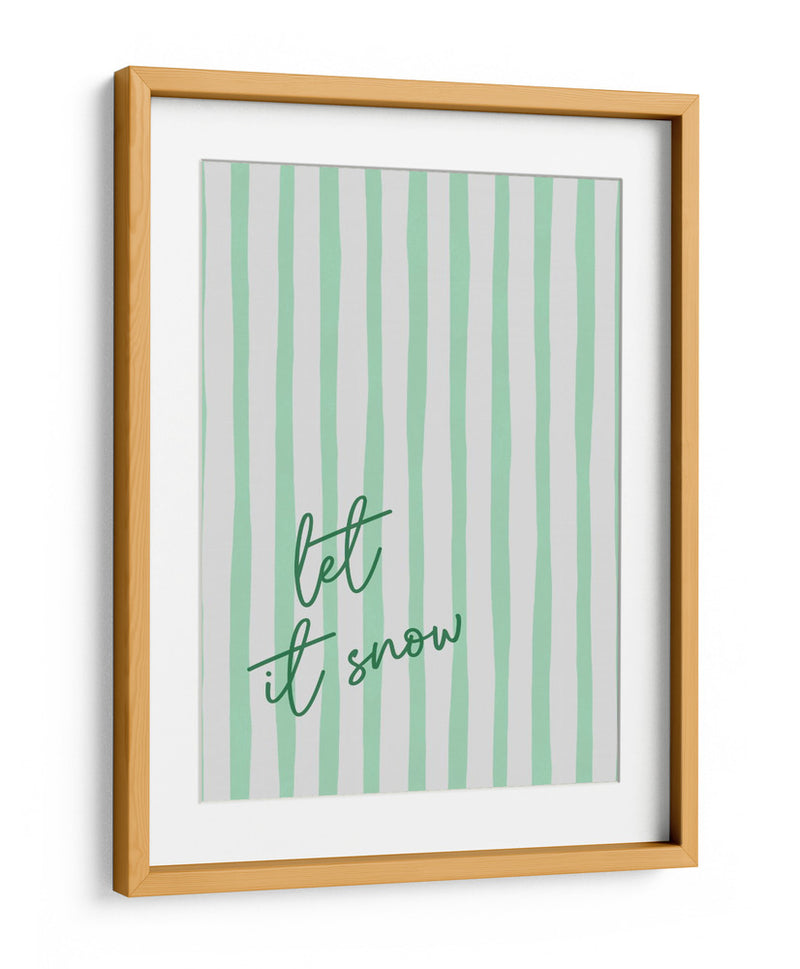 Que Caiga Nieve Rayas de Acuarela - Green - Jolly and Dash | Cuadro decorativo de Canvas Lab