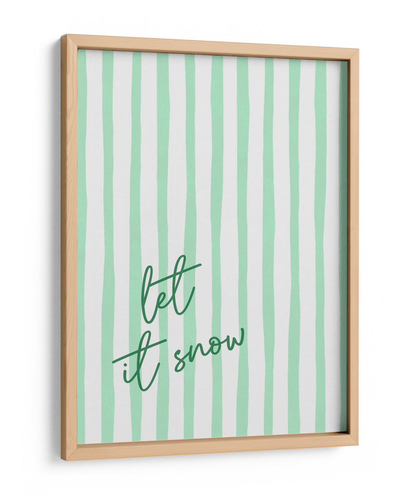 Que Caiga Nieve Rayas de Acuarela - Green - Jolly and Dash | Cuadro decorativo de Canvas Lab