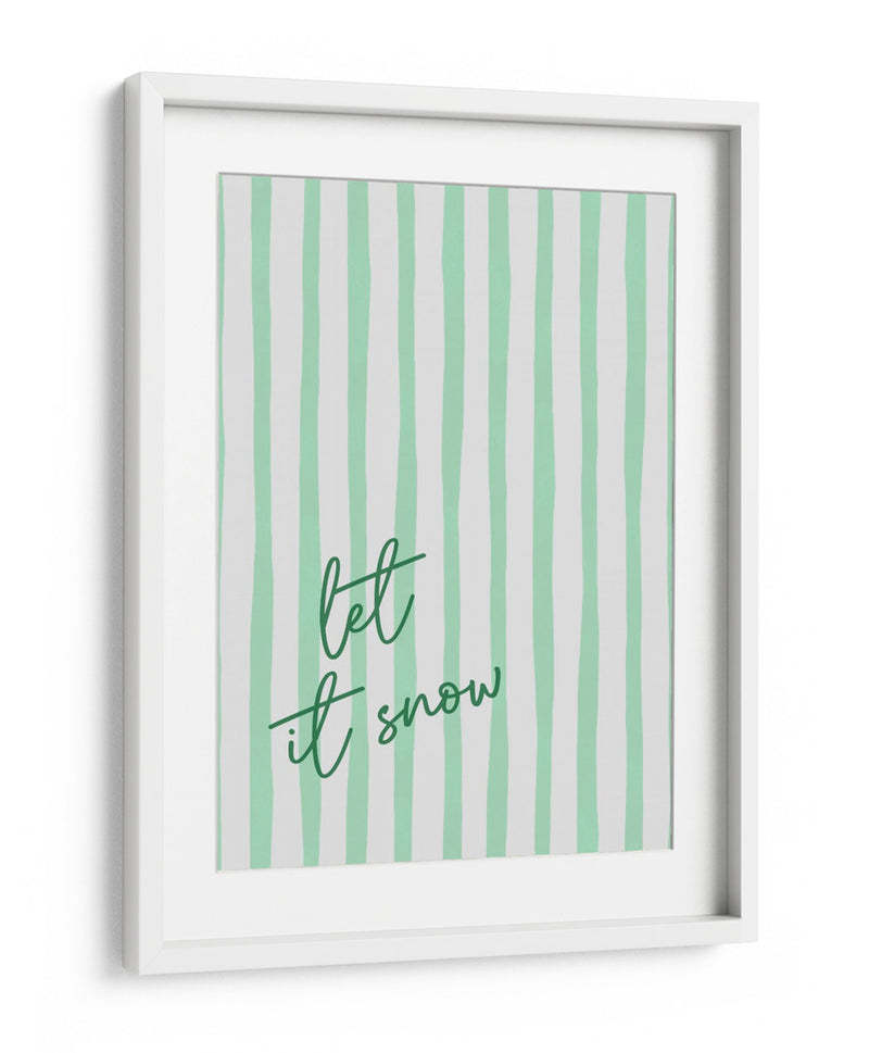 Que Caiga Nieve Rayas de Acuarela - Green - Jolly and Dash | Cuadro decorativo de Canvas Lab