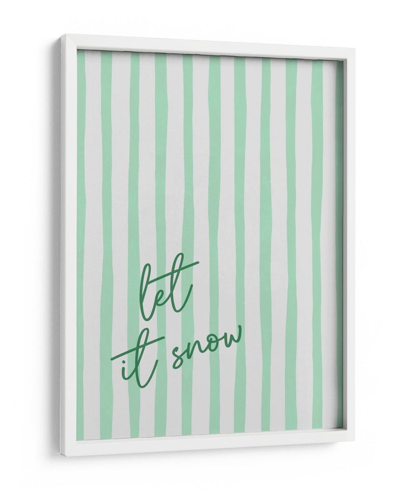 Que Caiga Nieve Rayas de Acuarela - Green - Jolly and Dash | Cuadro decorativo de Canvas Lab