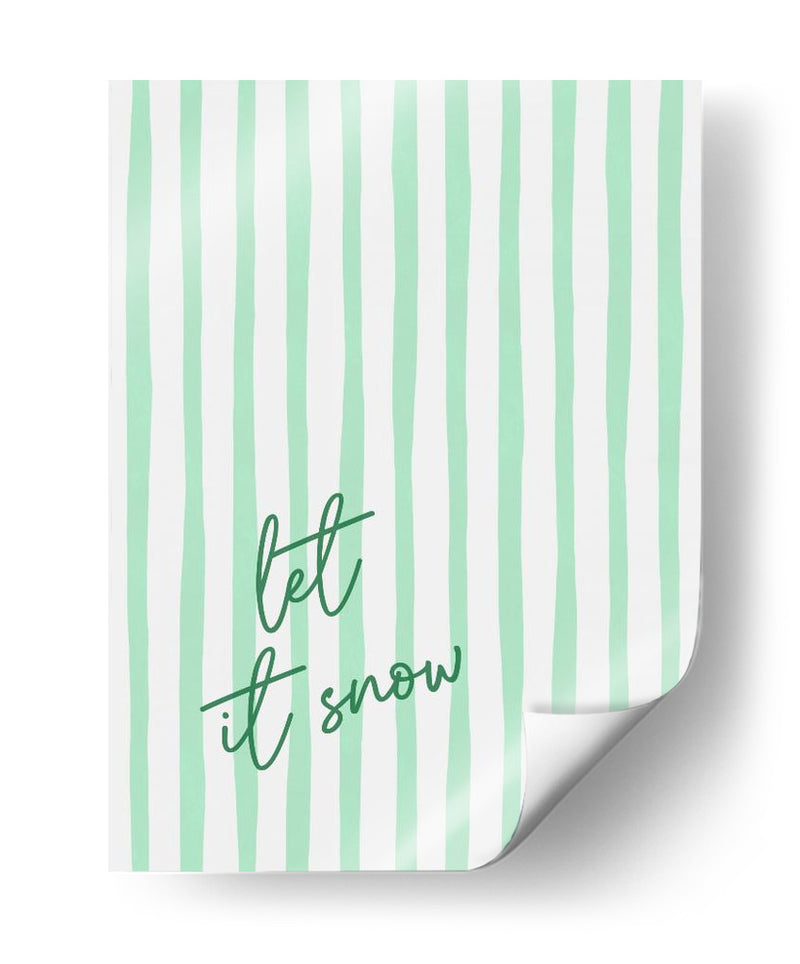 Que Caiga Nieve Rayas de Acuarela - Green - Jolly and Dash | Cuadro decorativo de Canvas Lab