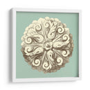 Celadon Y Mocha Rosette Ii - Vision Studio | Cuadro decorativo de Canvas Lab