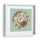 Celadon Y Mocha Rosette Iii - Vision Studio | Cuadro decorativo de Canvas Lab