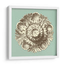 Celadon Y Mocha Rosette Iii - Vision Studio | Cuadro decorativo de Canvas Lab