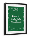 Holly Jolly - Borde de Lazo - Blanco sobre Verde - Jolly and Dash | Cuadro decorativo de Canvas Lab