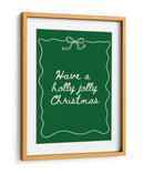 Holly Jolly - Borde de Lazo - Blanco sobre Verde - Jolly and Dash | Cuadro decorativo de Canvas Lab