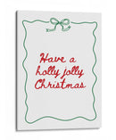 Holly Jolly - Borde de Lazo - Rojo con Verde - Jolly and Dash | Cuadro decorativo de Canvas Lab