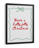 Holly Jolly - Borde de Lazo - Rojo con Verde - Jolly and Dash | Cuadro decorativo de Canvas Lab