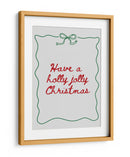 Holly Jolly - Borde de Lazo - Rojo con Verde - Jolly and Dash | Cuadro decorativo de Canvas Lab