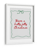 Holly Jolly - Borde de Lazo - Rojo con Verde - Jolly and Dash | Cuadro decorativo de Canvas Lab