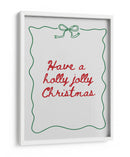 Holly Jolly - Borde de Lazo - Rojo con Verde - Jolly and Dash | Cuadro decorativo de Canvas Lab