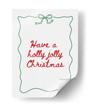 Holly Jolly - Borde de Lazo - Rojo con Verde - Jolly and Dash | Cuadro decorativo de Canvas Lab