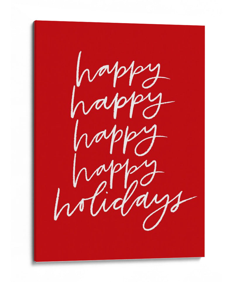 ¡Felices Fiestas! - Red - Jolly and Dash | Cuadro decorativo de Canvas Lab