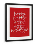 ¡Felices Fiestas! - Red - Jolly and Dash | Cuadro decorativo de Canvas Lab