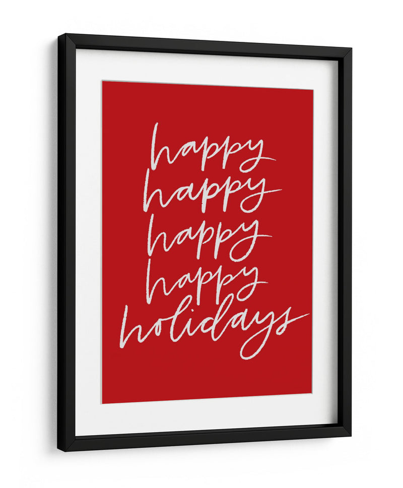 ¡Felices Fiestas! - Red - Jolly and Dash | Cuadro decorativo de Canvas Lab