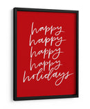 ¡Felices Fiestas! - Red - Jolly and Dash | Cuadro decorativo de Canvas Lab
