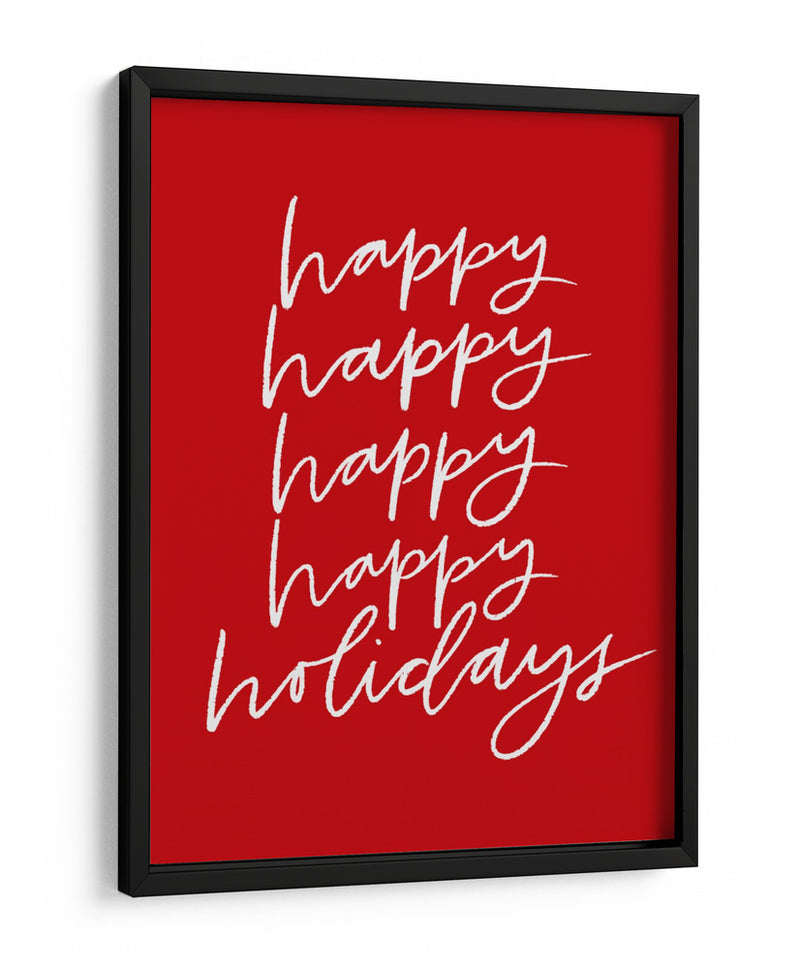 ¡Felices Fiestas! - Red - Jolly and Dash | Cuadro decorativo de Canvas Lab