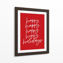 ¡Felices Fiestas! - Red - Jolly and Dash | Cuadro decorativo de Canvas Lab