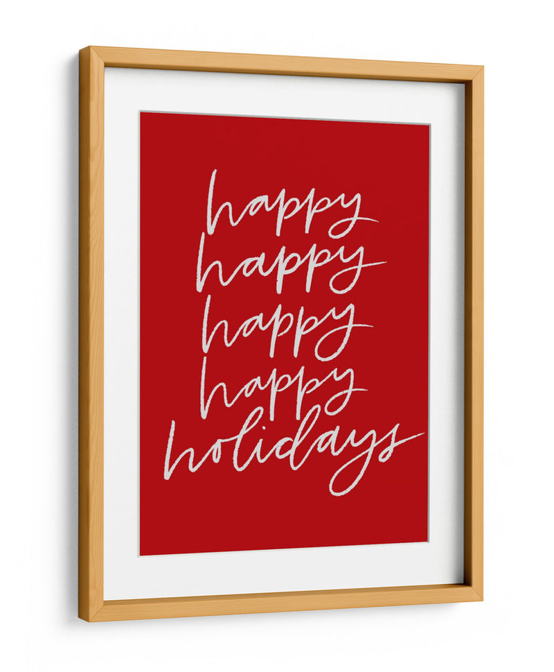 ¡Felices Fiestas! - Red - Jolly and Dash | Cuadro decorativo de Canvas Lab