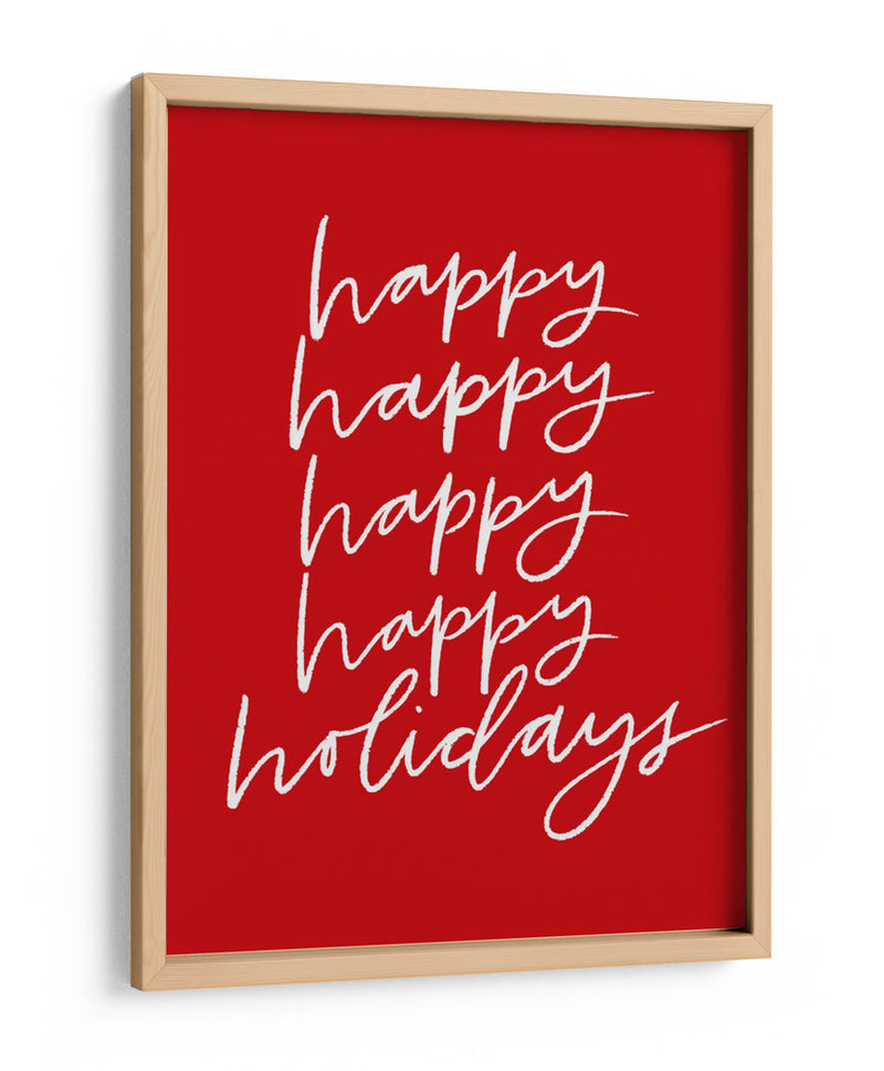 ¡Felices Fiestas! - Red - Jolly and Dash | Cuadro decorativo de Canvas Lab