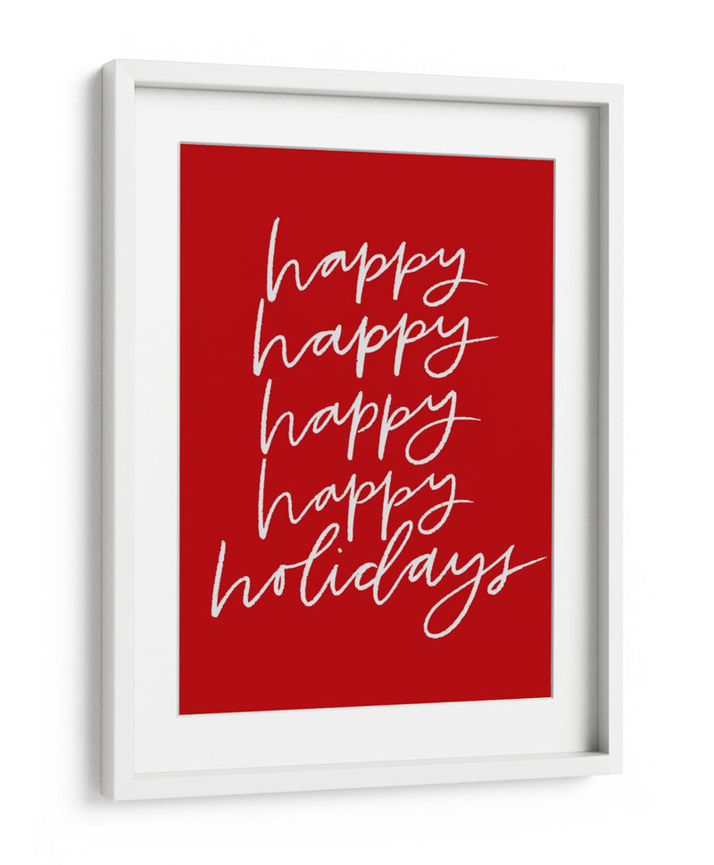 ¡Felices Fiestas! - Red - Jolly and Dash | Cuadro decorativo de Canvas Lab