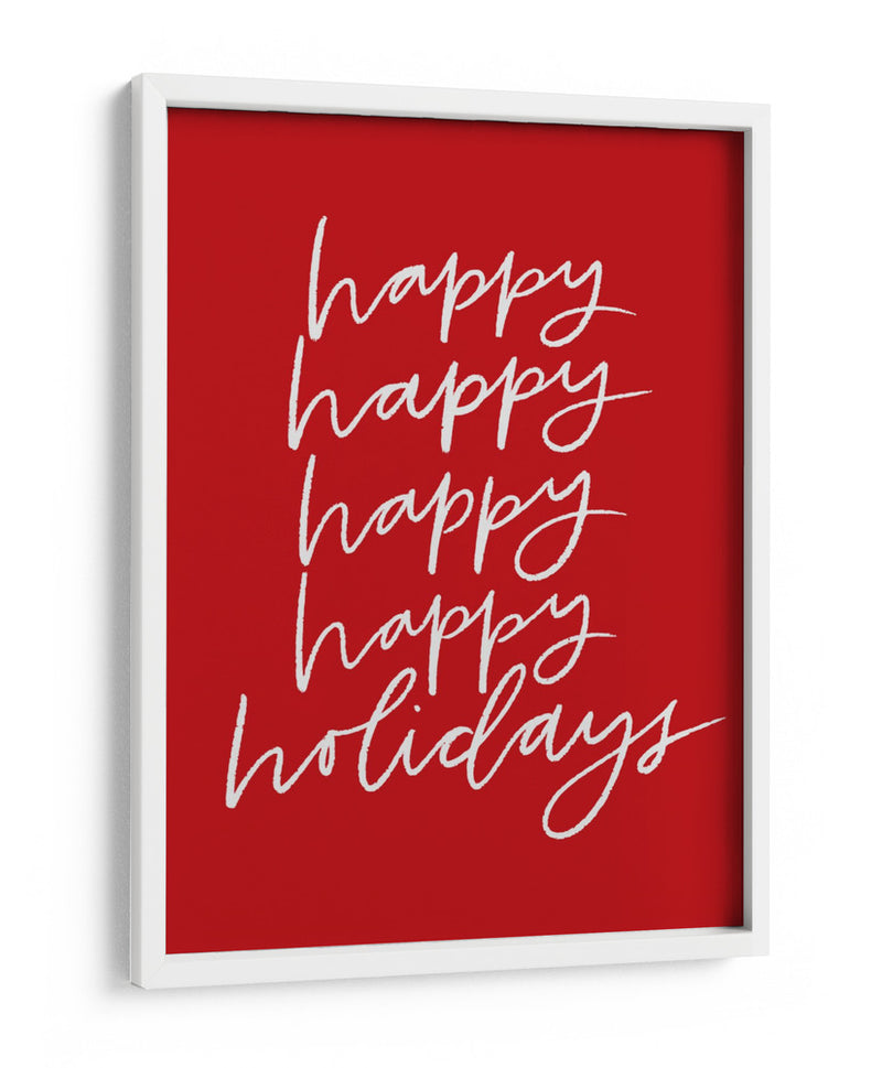 ¡Felices Fiestas! - Red - Jolly and Dash | Cuadro decorativo de Canvas Lab