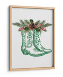 Botas de vaquero festivas - Verdes - Jolly and Dash | Cuadro decorativo de Canvas Lab