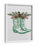 Botas de vaquero festivas - Verdes - Jolly and Dash | Cuadro decorativo de Canvas Lab