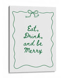 Come Bebe y Sé Feliz Borde de Lazo - Verde - Jolly and Dash | Cuadro decorativo de Canvas Lab