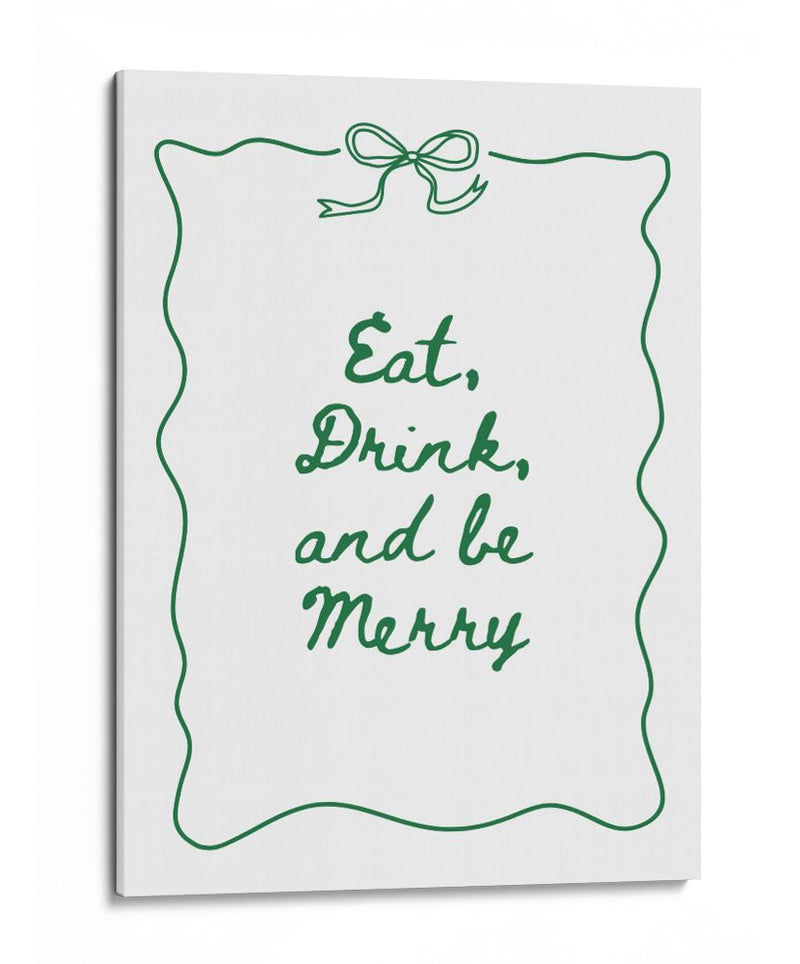 Come Bebe y Sé Feliz Borde de Lazo - Verde - Jolly and Dash | Cuadro decorativo de Canvas Lab