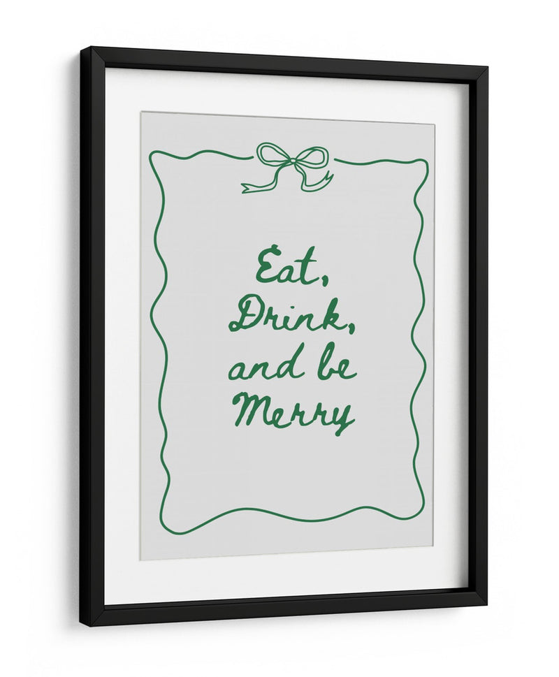 Come Bebe y Sé Feliz Borde de Lazo - Verde - Jolly and Dash | Cuadro decorativo de Canvas Lab