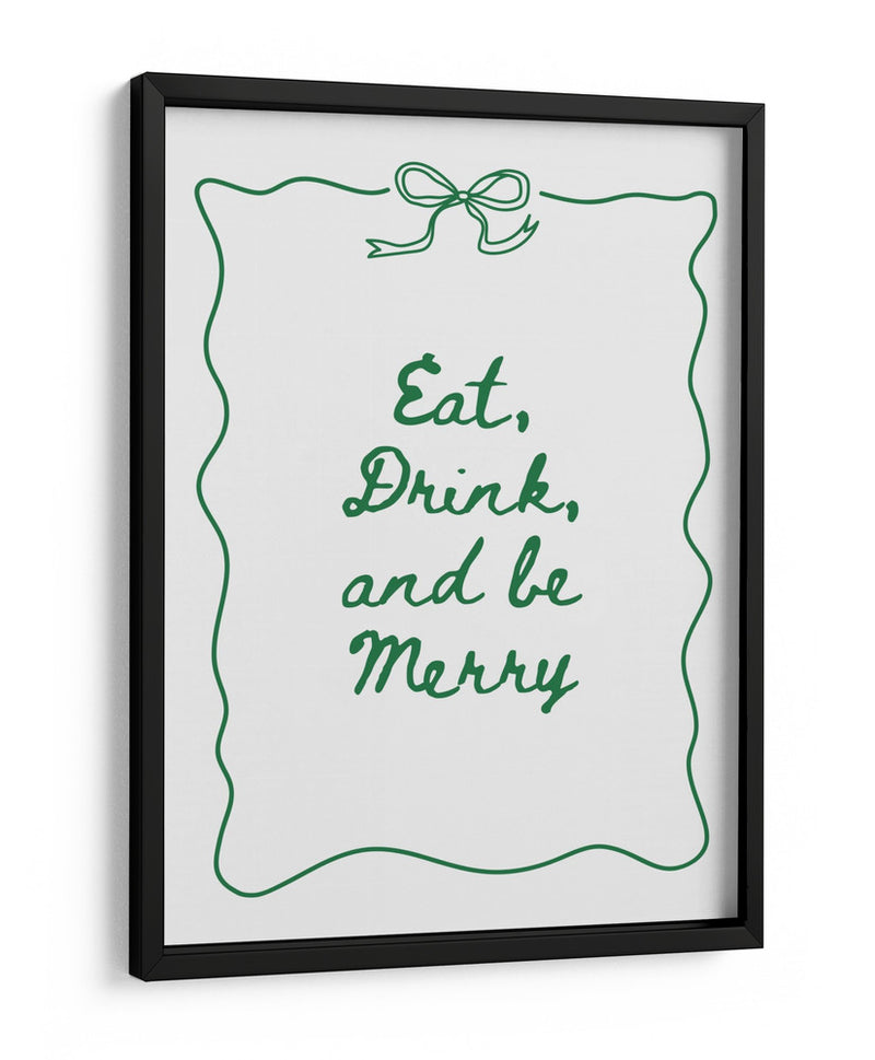 Come Bebe y Sé Feliz Borde de Lazo - Verde - Jolly and Dash | Cuadro decorativo de Canvas Lab