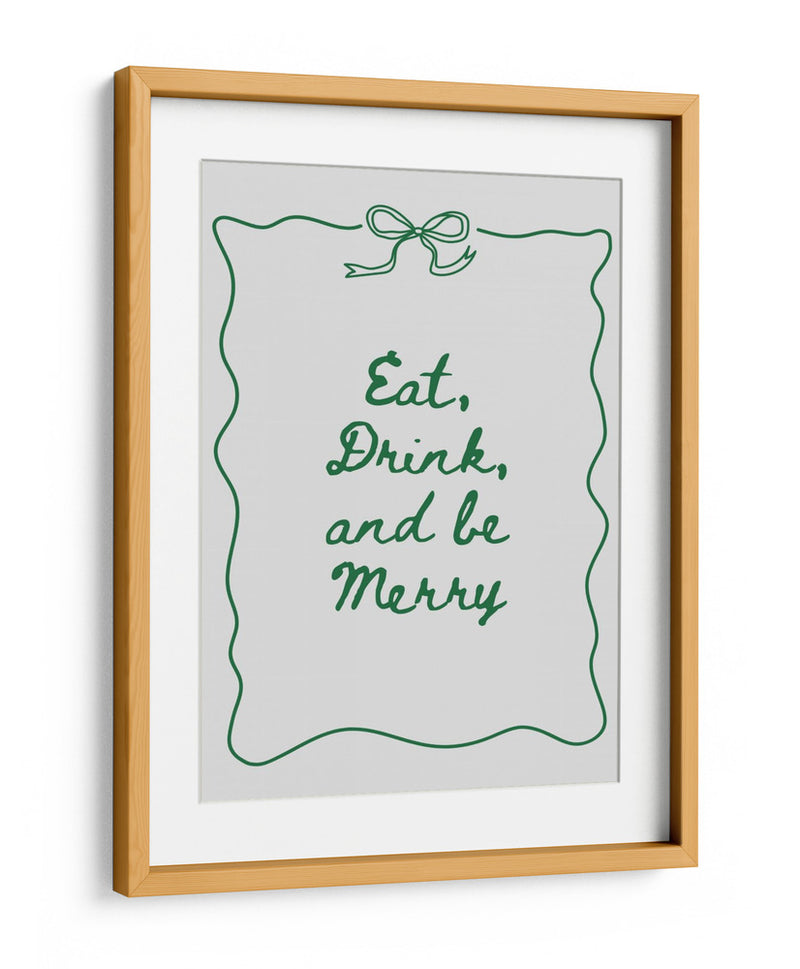 Come Bebe y Sé Feliz Borde de Lazo - Verde - Jolly and Dash | Cuadro decorativo de Canvas Lab