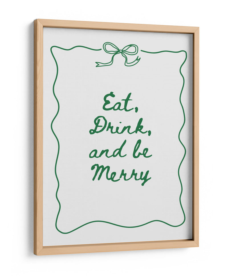 Come Bebe y Sé Feliz Borde de Lazo - Verde - Jolly and Dash | Cuadro decorativo de Canvas Lab