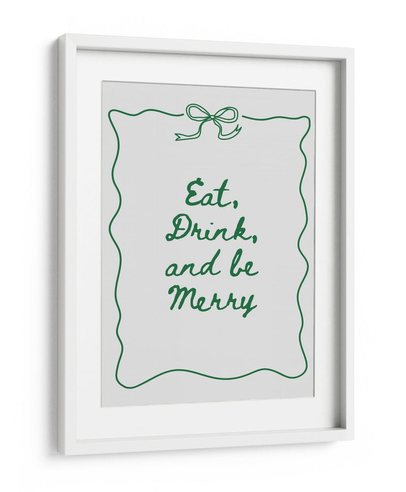 Come Bebe y Sé Feliz Borde de Lazo - Verde - Jolly and Dash | Cuadro decorativo de Canvas Lab