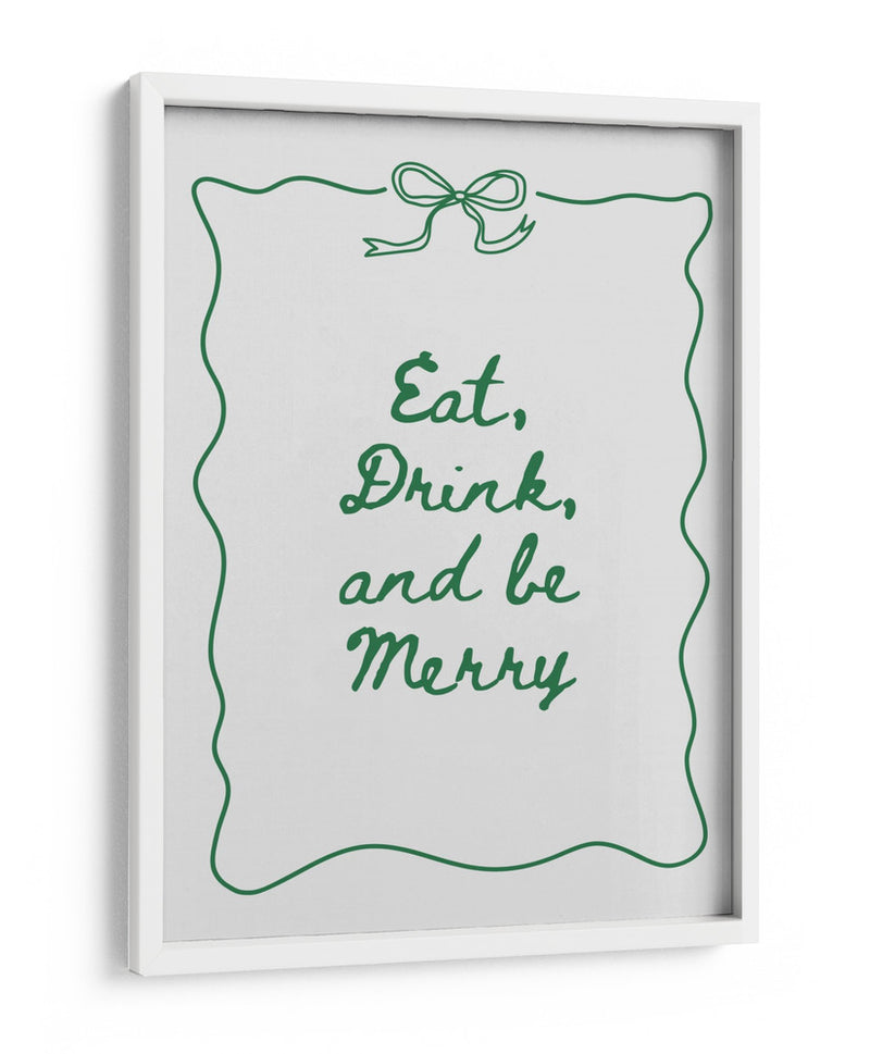 Come Bebe y Sé Feliz Borde de Lazo - Verde - Jolly and Dash | Cuadro decorativo de Canvas Lab