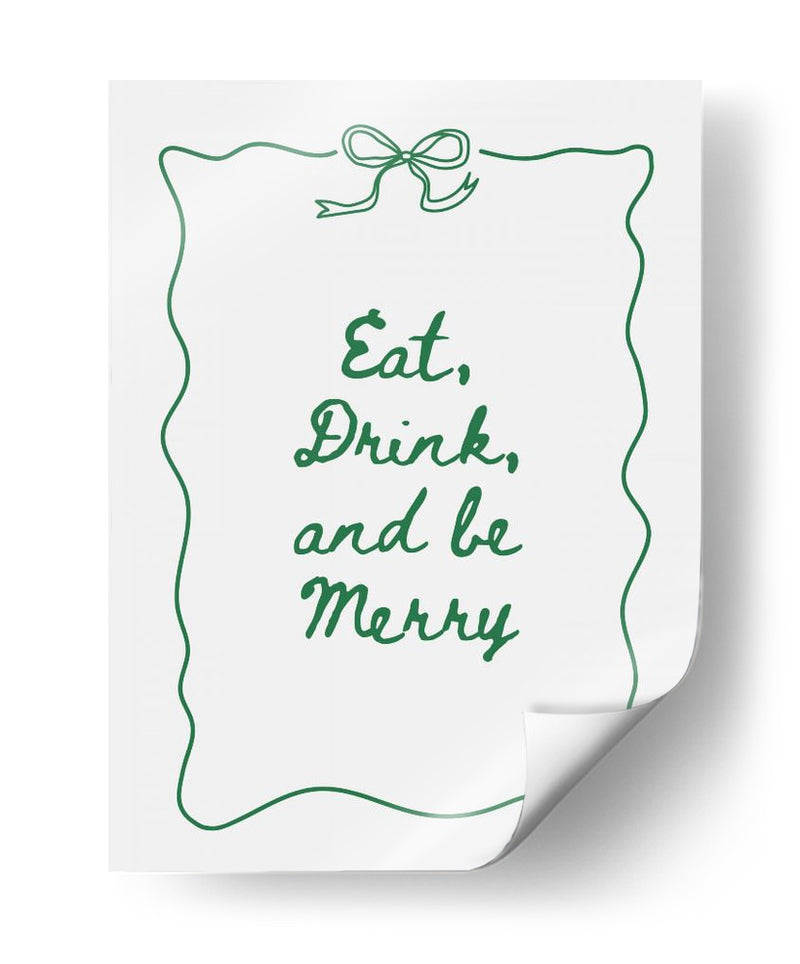 Come Bebe y Sé Feliz Borde de Lazo - Verde - Jolly and Dash | Cuadro decorativo de Canvas Lab