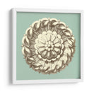 Celadon Y Mocha Rosette Iv - Vision Studio | Cuadro decorativo de Canvas Lab