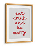 Come, Bebe y Sé Feliz - Rojo - Jolly and Dash | Cuadro decorativo de Canvas Lab