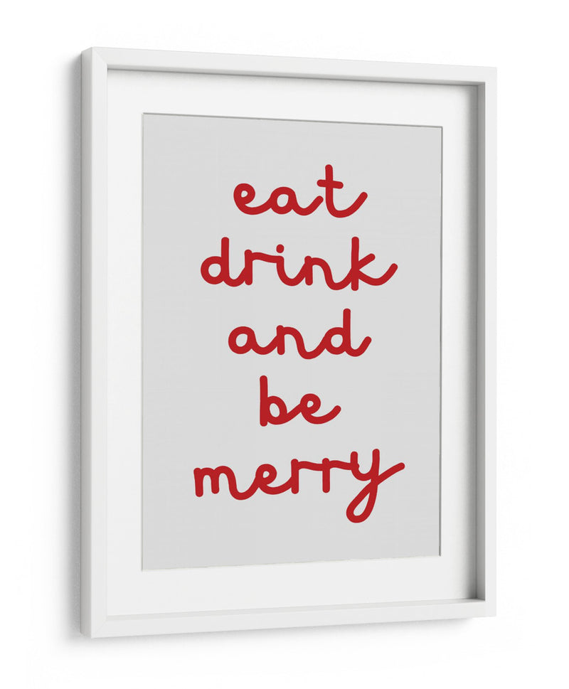 Come, Bebe y Sé Feliz - Rojo - Jolly and Dash | Cuadro decorativo de Canvas Lab