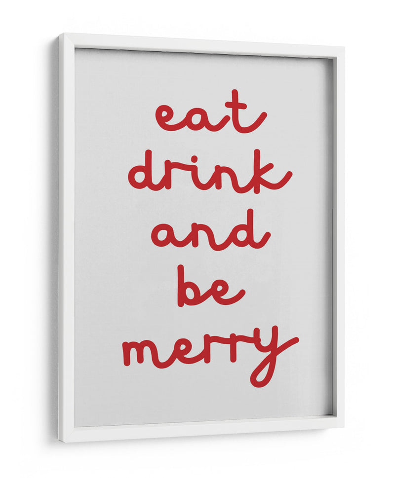 Come, Bebe y Sé Feliz - Rojo - Jolly and Dash | Cuadro decorativo de Canvas Lab