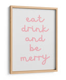 Come, Bebe y Sé Feliz - Pink - Jolly and Dash | Cuadro decorativo de Canvas Lab