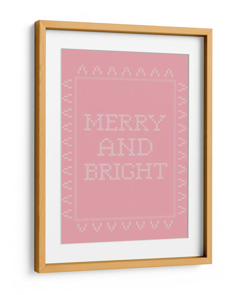 Alegre y brillante - Punto de cruz - Rosa - Jolly and Dash | Cuadro decorativo de Canvas Lab