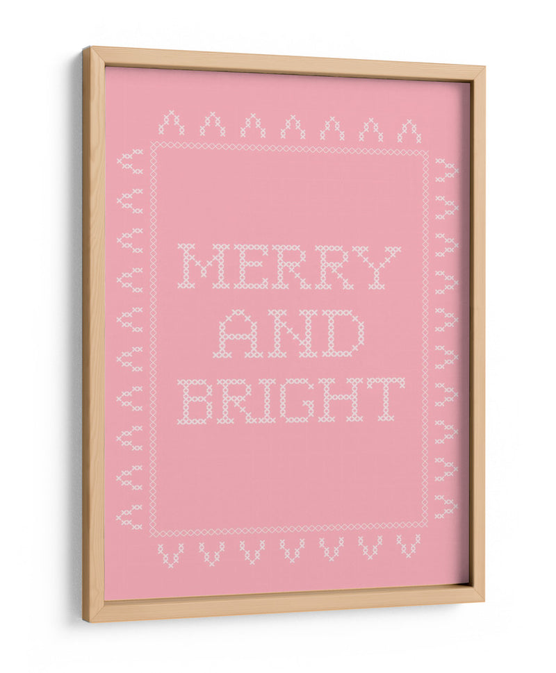 Alegre y brillante - Punto de cruz - Rosa - Jolly and Dash | Cuadro decorativo de Canvas Lab