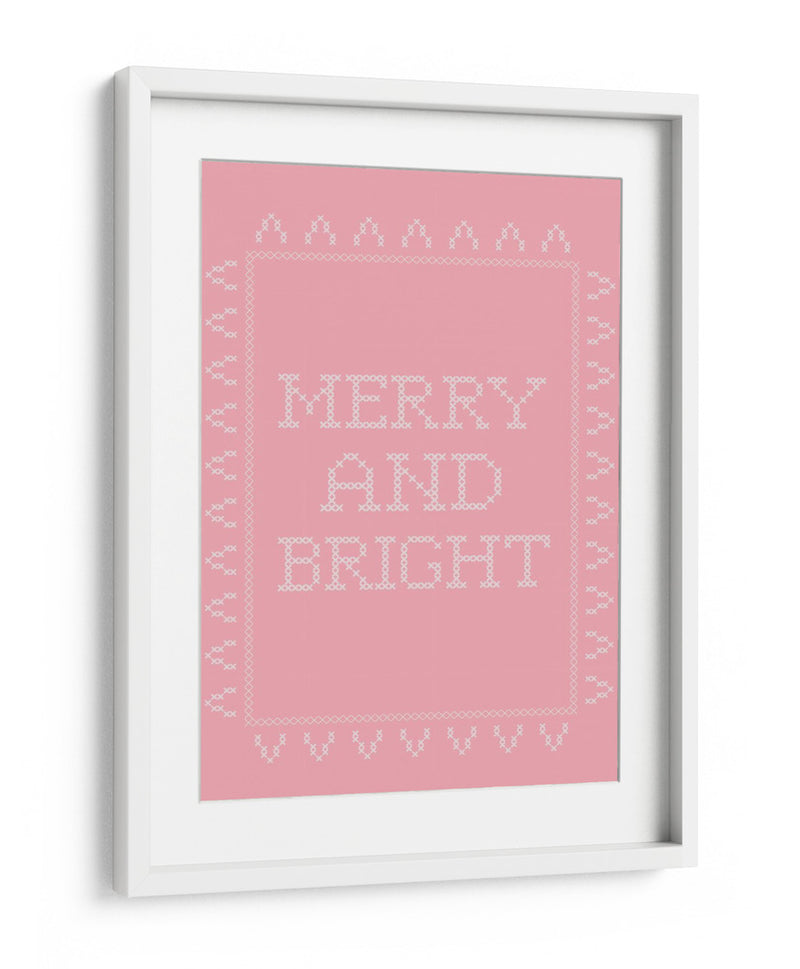 Alegre y brillante - Punto de cruz - Rosa - Jolly and Dash | Cuadro decorativo de Canvas Lab