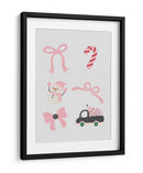 Lindo Conjunto de Lazos de Navidad - Pink - Jolly and Dash | Cuadro decorativo de Canvas Lab